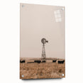 Farmhouse Wall Art - Windmill and Cattle Rustic Country Style Decor