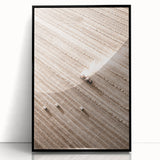 Farmhouse Wall Art - Aerial View of Harvested Field for Rustic Decor