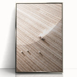Farmhouse Wall Art - Aerial View of Harvested Field for Rustic Decor
