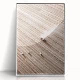 Farmhouse Wall Art - Aerial View of Harvested Field for Rustic Decor