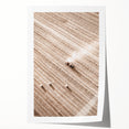 Farmhouse Wall Art - Aerial View of Harvested Field for Rustic Decor