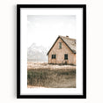 Farmhouse Wall Art: Rustic House with Mountain Backdrop Country Décor