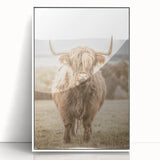 Farmhouse Wall Art: Majestic Highland Cow for Rustic Country Decor