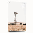 Farmhouse Wall Art: Windmill and Cattle Scene for Rustic Country Decor