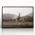 Country Style Art - Cowboy and Horse Farmhouse Wall Decor for Rustic Homes