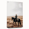 Farmhouse Wall Art - Cowboy Riding Horse Rustic Country Style Decor