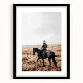 Farmhouse Wall Art - Cowboy Riding Horse Rustic Country Style Decor