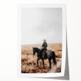 Farmhouse Wall Art - Cowboy Riding Horse Rustic Country Style Decor