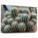 Green Cactus Cluster Farmhouse Wall Art – Rustic Country Decor Print