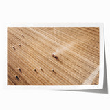 Harvested Field Aerial View Wall Art – Rustic Farmhouse Decor Print