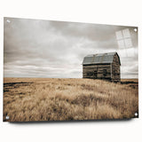 Rustic Farmhouse Wall Art: Abandoned Barn in Field - Country Style Decor