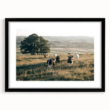 Farmhouse Wall Art: Cows in Pasture - Rustic Country Style Decor Print