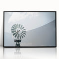 Farmhouse Wall Art: Windmill in Sky - Rustic Country Style Decor Print