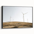 Farmhouse Wall Art: Wind Turbines on Hill - Rustic Country Style Decor
