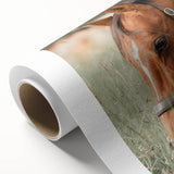Farmhouse Horse Grazing Wall Art - Rustic Country Style Farmhouse Decor