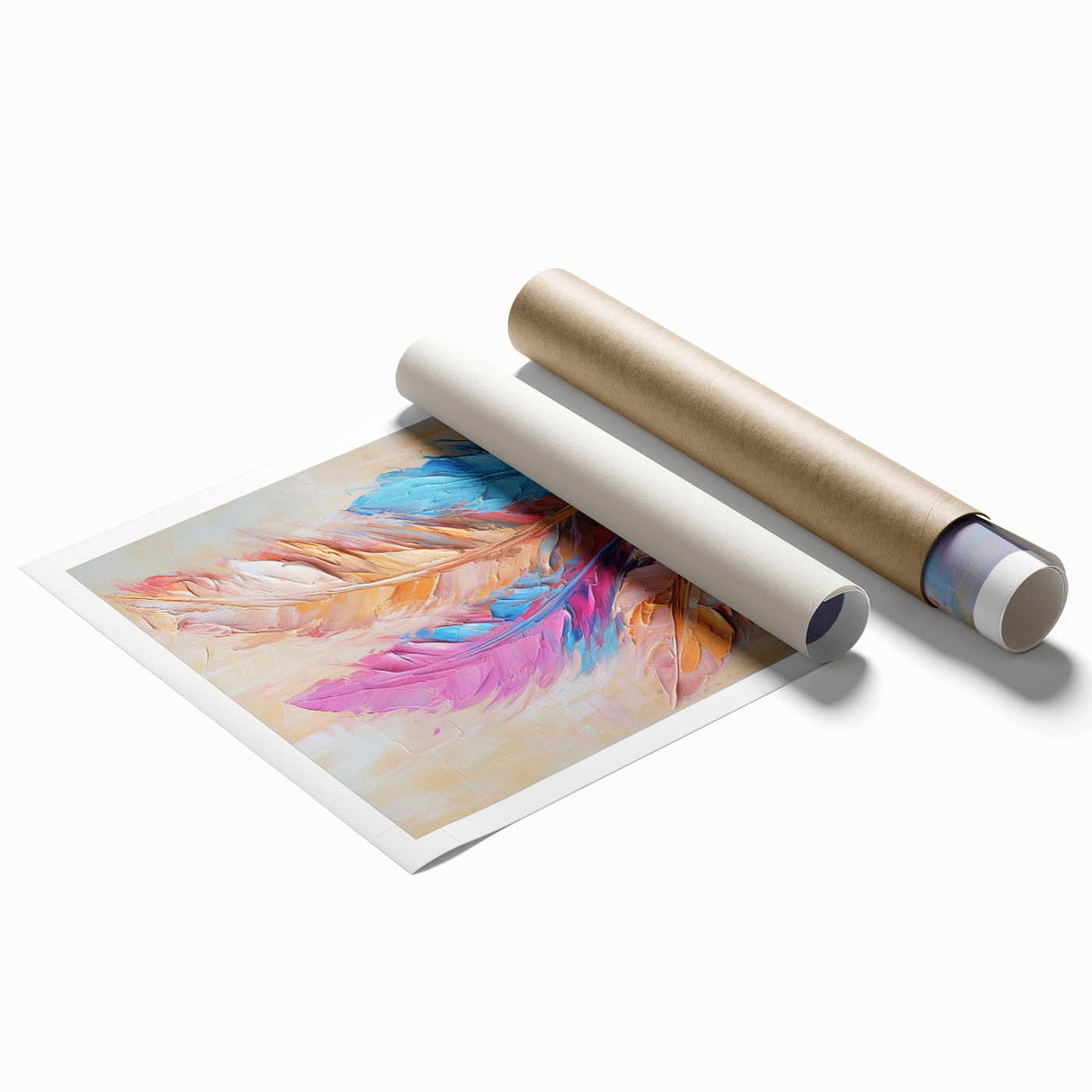 Glam Wall Art | Vibrant Feather Luxury Home Decor | Modern Glam Decor