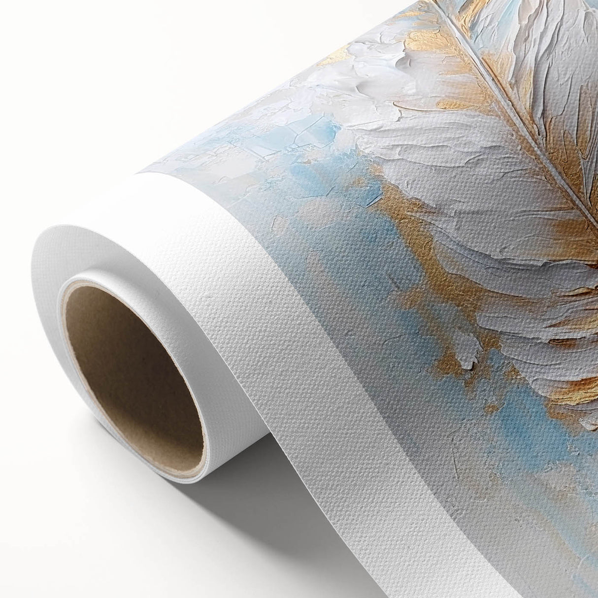 Golden Feather Glam Wall Art - Luxury Metallic and Chic Home Decor Piece