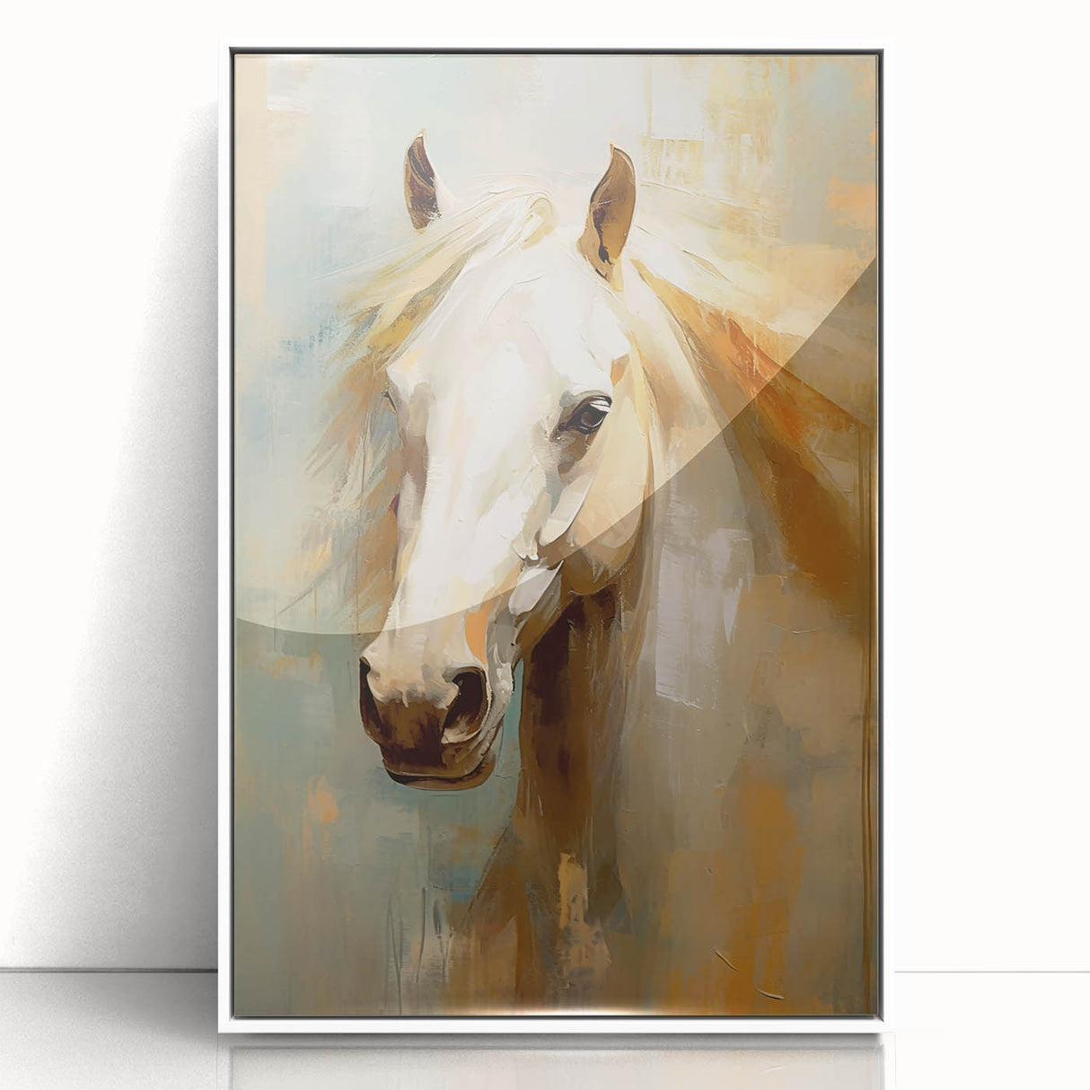 Majestic Horse Glam Wall Art - Luxury Animal Portrait for Modern Homes