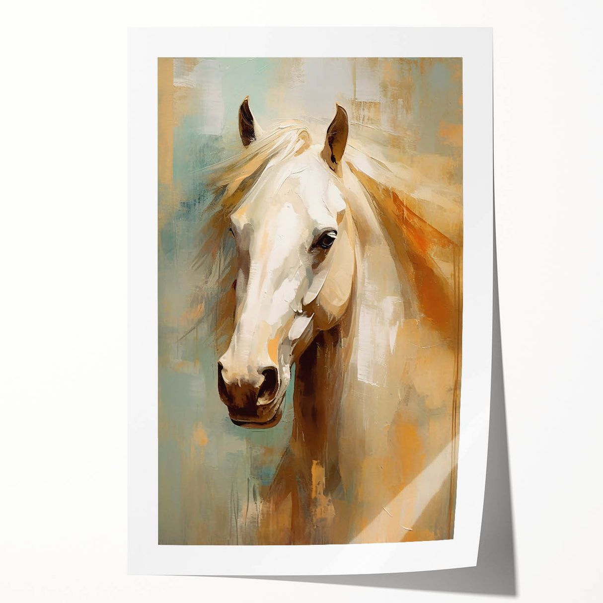 Majestic Horse Glam Wall Art - Luxury Animal Portrait for Modern Homes