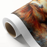 Fiery Horse Glam Wall Art - Luxury Red and Gold Decor for Bold Interiors