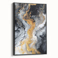 Elegant Black, White & Gold Marble Art – Glamorous Statement Wall Decor
