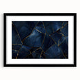 Glamorous Blue and Gold Abstract Wall Art – Luxury Modern Decor
