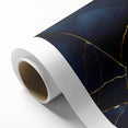 Glamorous Blue and Gold Abstract Wall Art – Luxury Modern Decor