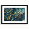 Glamorous Teal and Gold Abstract Wall Art – Luxury Modern Glam Decor