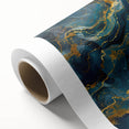 Glamorous Teal and Gold Abstract Wall Art – Luxury Modern Glam Decor