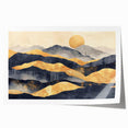 Glamorous Golden Mountain Wall Art – Luxury Modern Landscape Decor