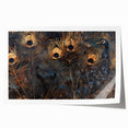 Glamorous Peacock Feather Wall Art – Luxury Black and Gold Decor