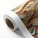 Glamorous Pastel and Gold Floral Wall Art – Luxury Modern Decor