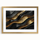 Glamorous Black and Gold Abstract Wall Art – Luxury Modern Decor