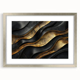 Glamorous Black and Gold Abstract Wall Art – Luxury Modern Decor