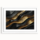 Glamorous Black and Gold Abstract Wall Art – Luxury Modern Decor