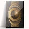 Bold Bronze Geometric Wall Art – Modern Glam Metallic Statement Piece