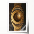 Bold Bronze Geometric Wall Art – Modern Glam Metallic Statement Piece