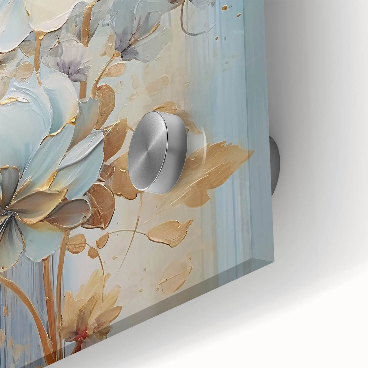 Chic Floral Glam Wall Art - Sophisticated Luxury Decor for Elegant Homes