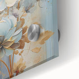 Chic Floral Glam Wall Art - Sophisticated Luxury Decor for Elegant Homes