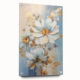 Chic Floral Glam Wall Art - Sophisticated Luxury Decor for Elegant Homes
