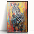 Bold Zebra Glam Wall Art - Vibrant Chic Decor for Modern Interiors