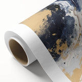 Abstract Navy and Gold Glam Wall Art - Chic Decor for Modern Homes