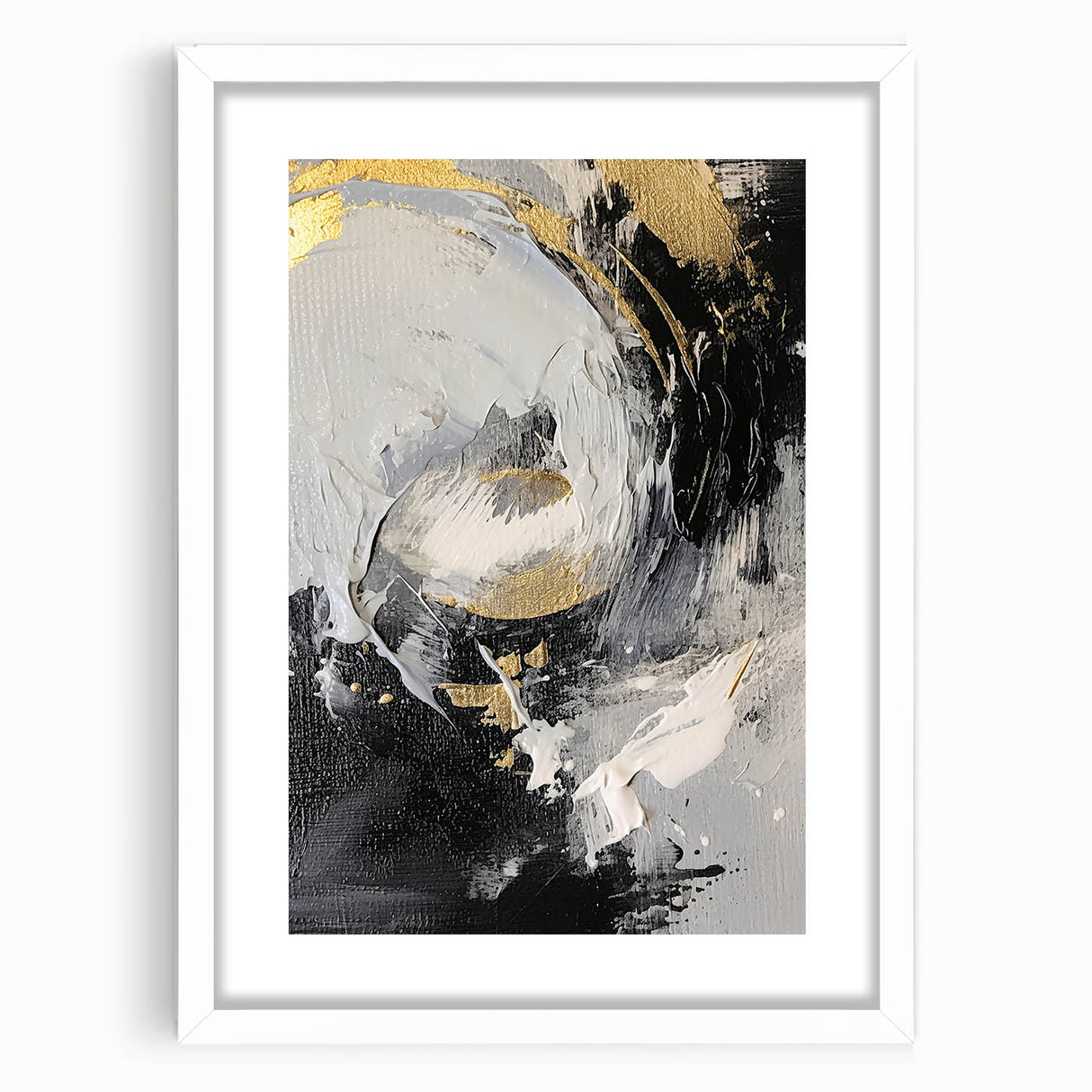Elegant Black and Gold Abstract Wall Art - Luxury Glam Home Decor