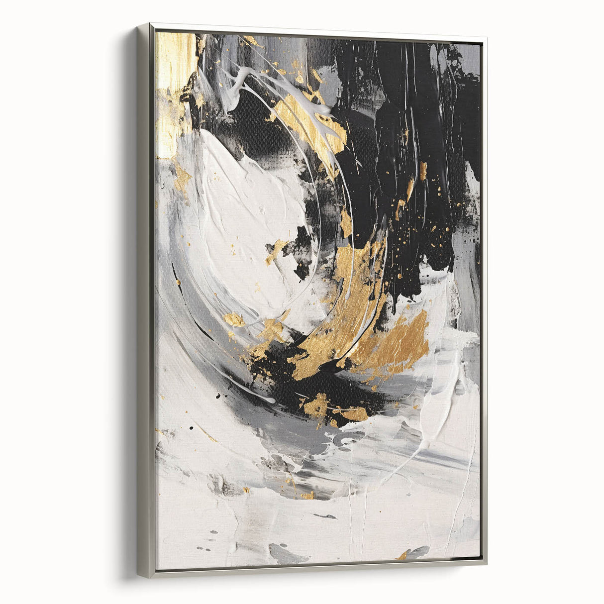 Black and Gold Abstract Wall Art - Modern Glam Decor for Sophisticated Homes