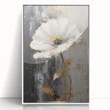 Elegant Floral Glam Wall Art - Chic Black and Gold Decor for Interiors