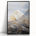 Luxury Mountain Glam Wall Art - Gold and White Decor for Elegant Homes