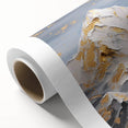 Luxury Mountain Glam Wall Art - Gold and White Decor for Elegant Homes