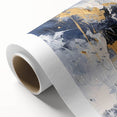 Abstract Navy and Gold Textured Canvas Art - Luxe Modern Wall Decor