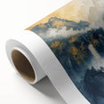 Glam Wall Art with Waterfall Scene - Luxury Metallic and Chic Decor