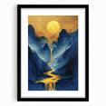 Golden Sun Glam Wall Art - Luxury Waterfall and Chic Decor